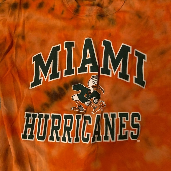 NWT Miami hurricanes tie dye short sleeve t shirt - Picture 2 of 16